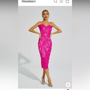 Pink cutout dress